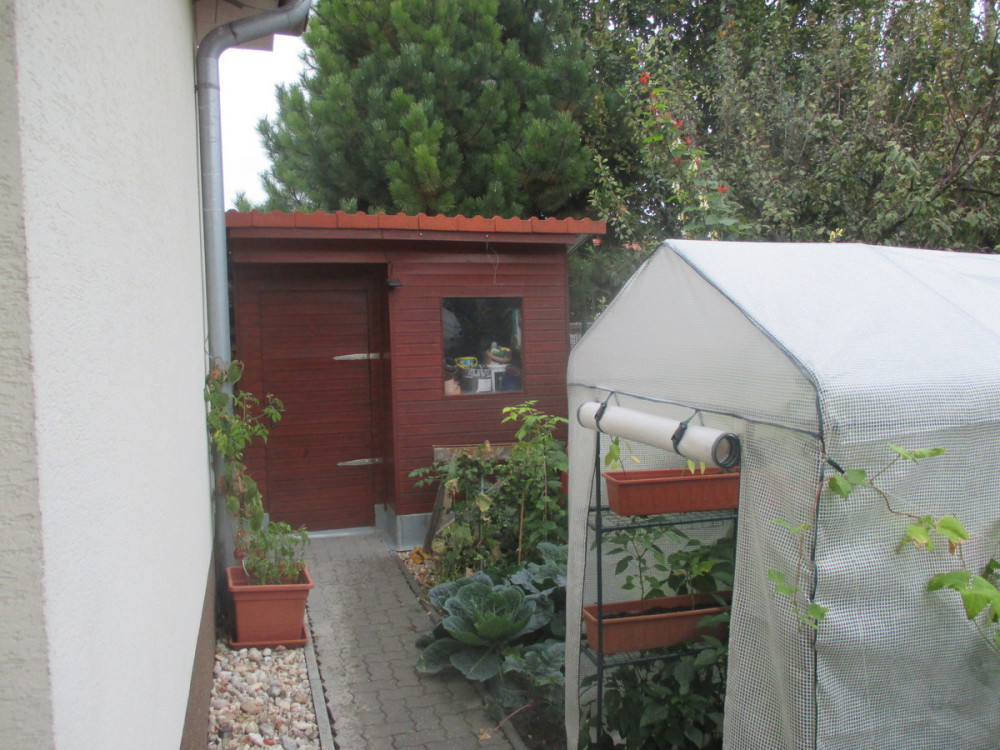 záhradný domček a skleník